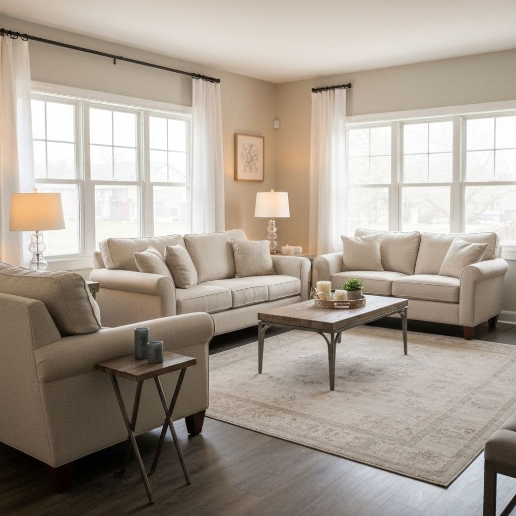 Living Room House Cleaning - After